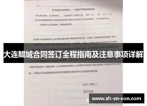 大连鲲城合同签订全程指南及注意事项详解